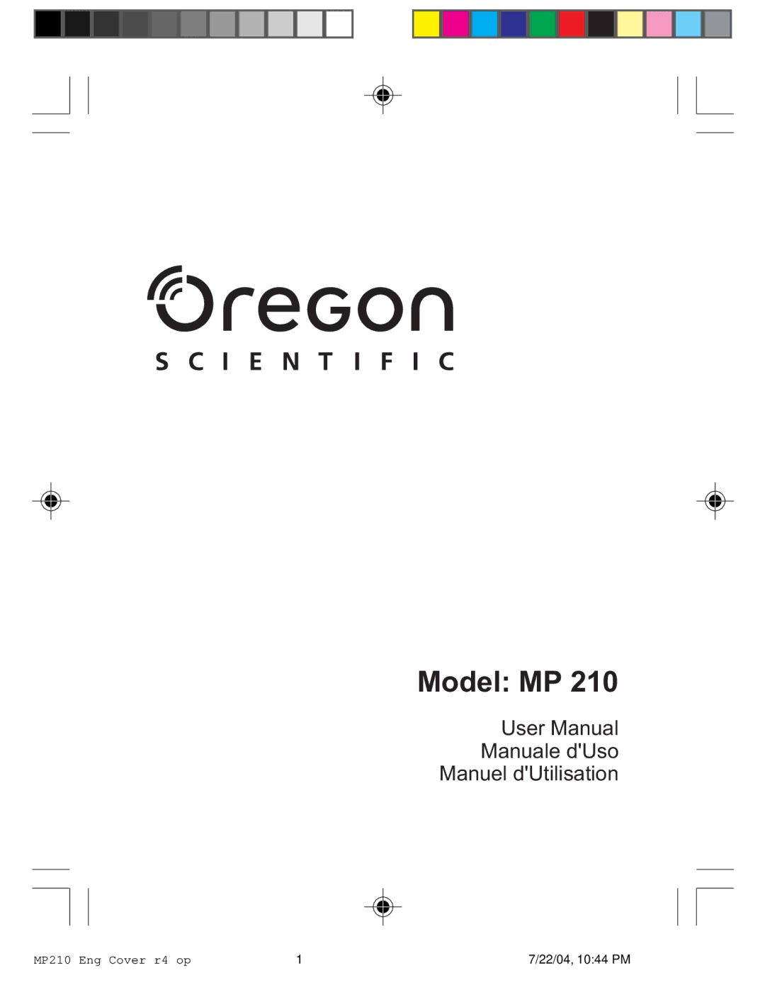 Oregon MP 210 user manual Model MP 