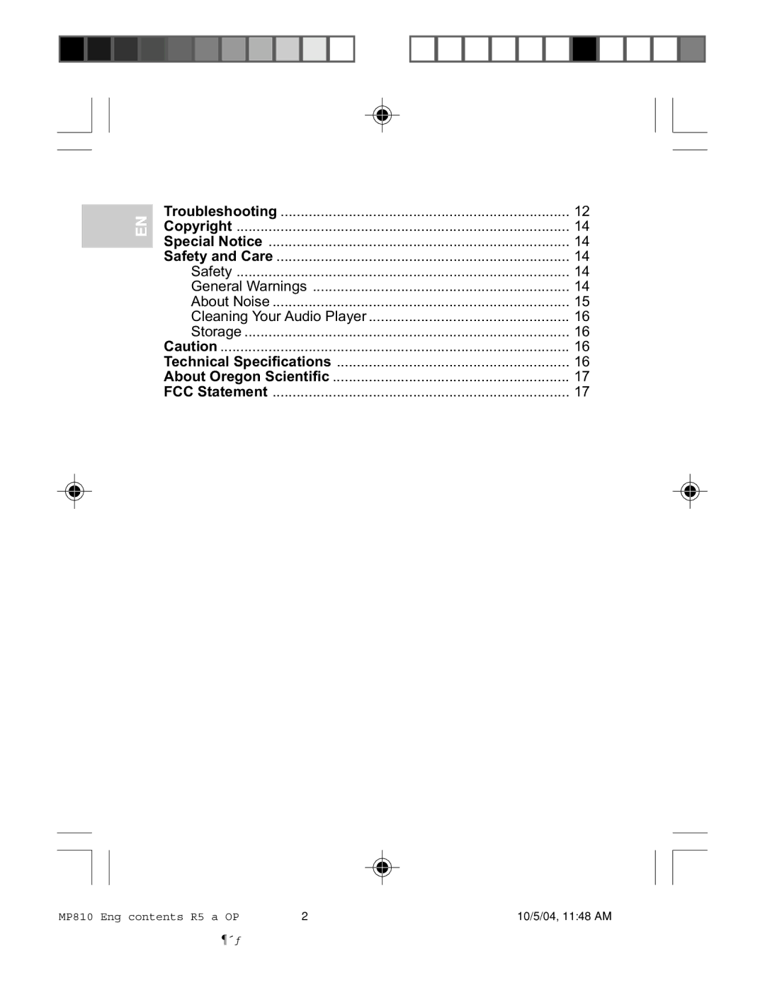 Oregon MP810 user manual General Warnings 