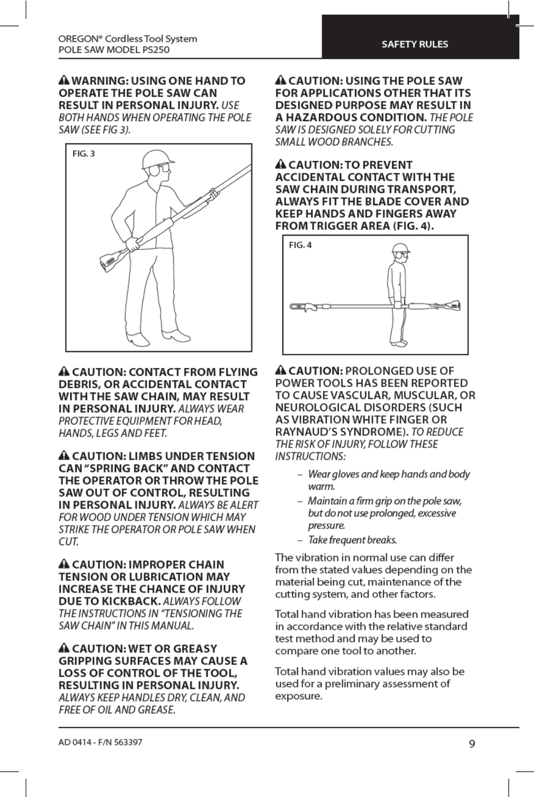 Oregon PS250 manual 