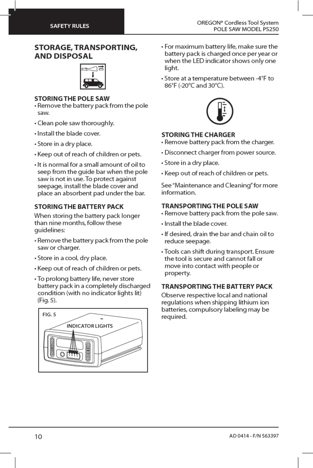 Oregon PS250 manual 