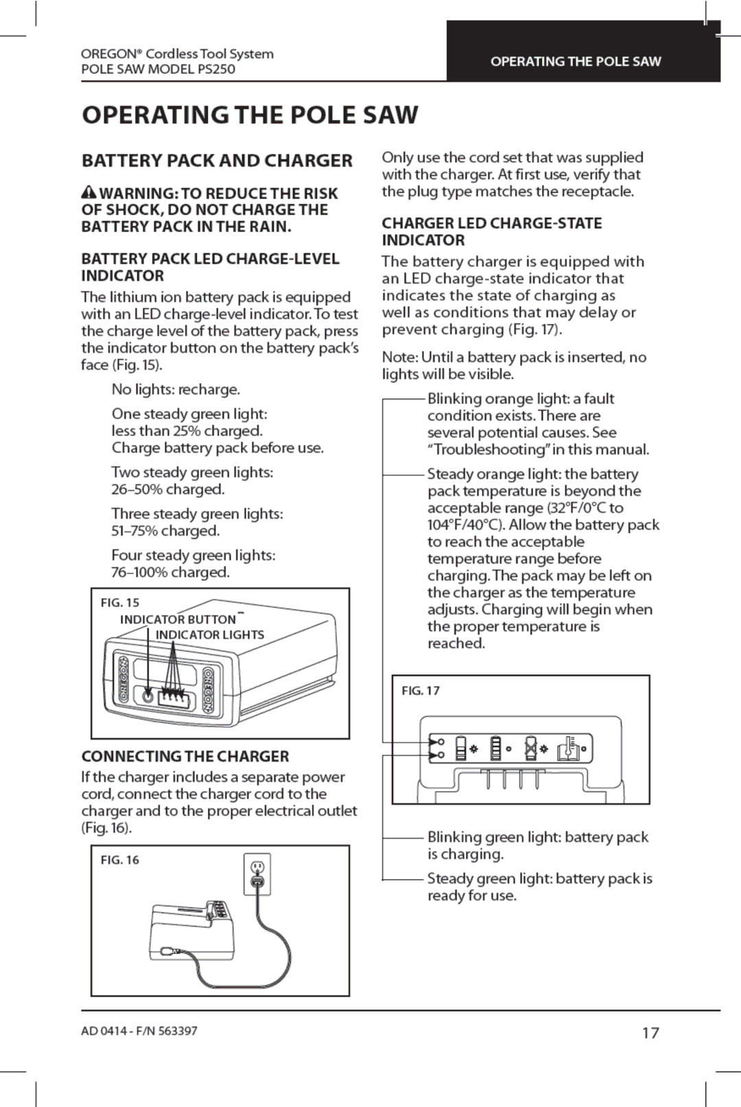 Oregon PS250 manual 