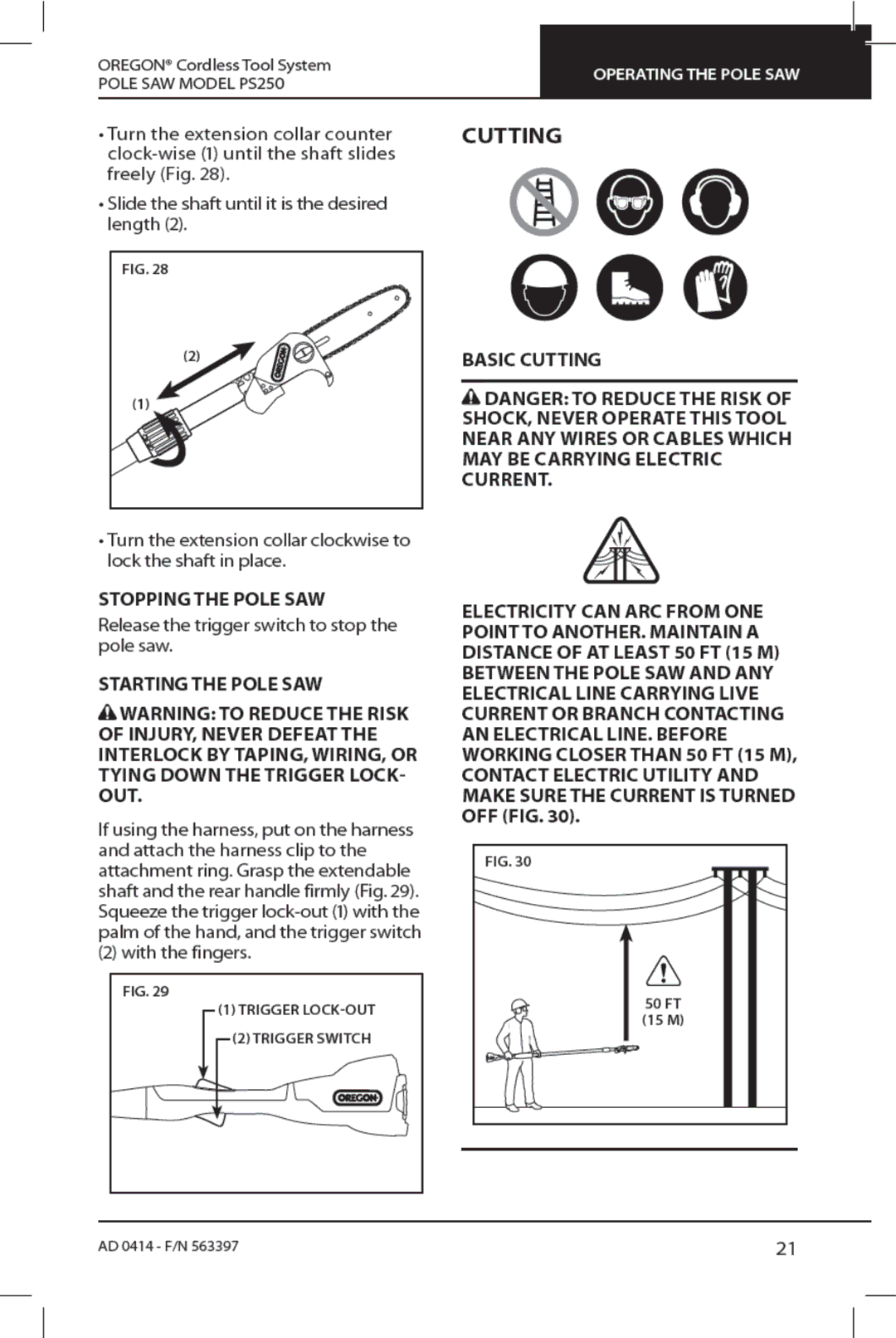 Oregon PS250 manual 