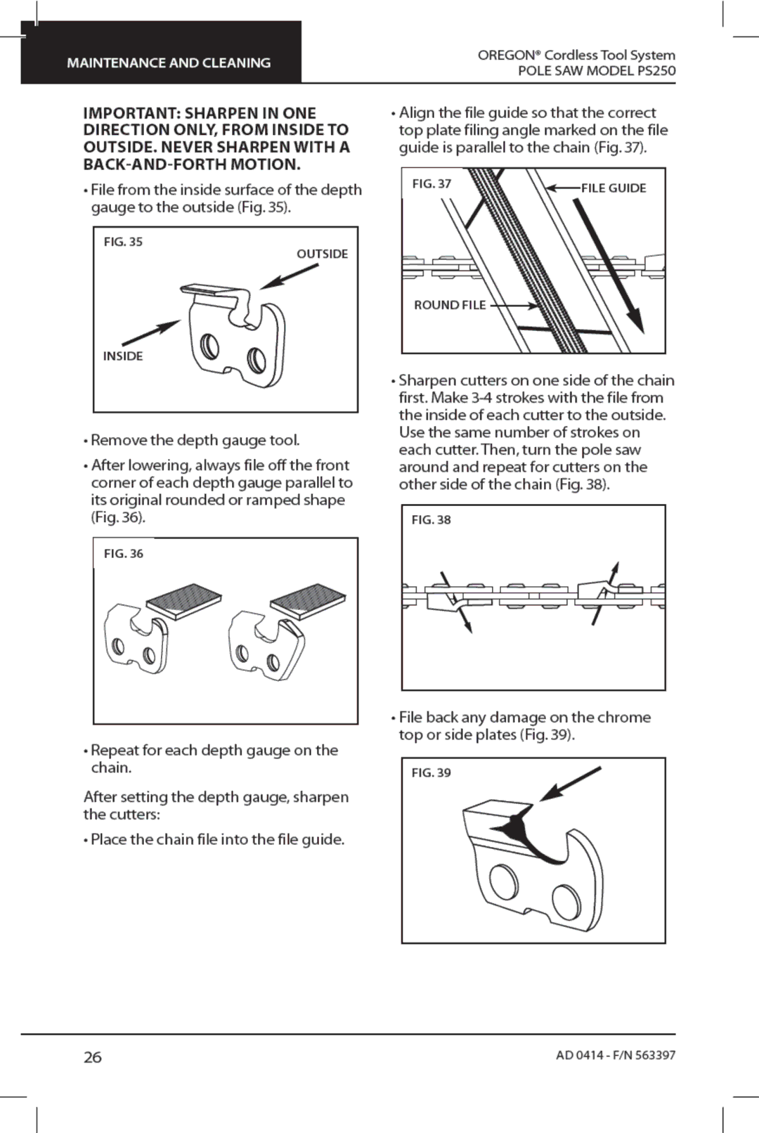 Oregon PS250 manual 