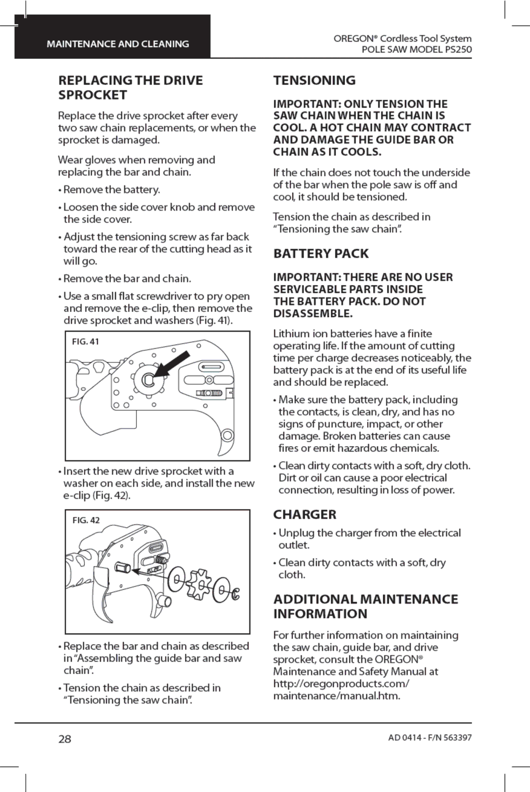 Oregon PS250 manual 