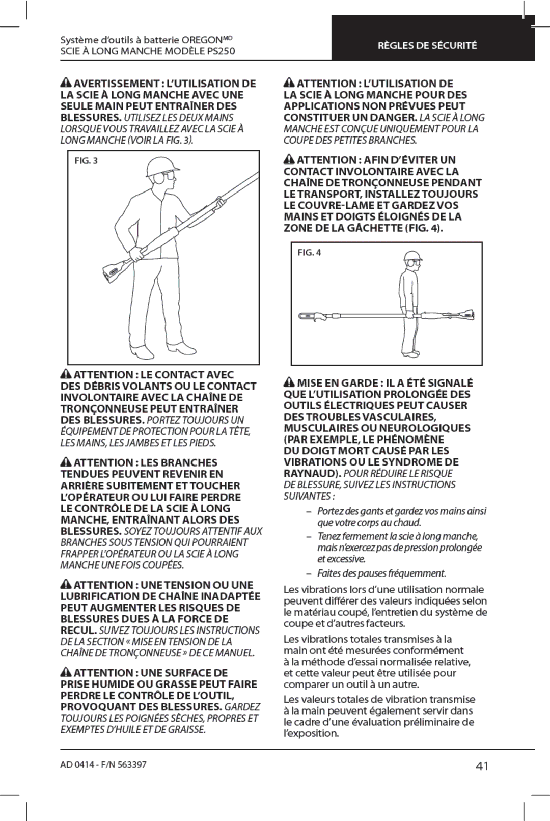 Oregon PS250 manual 