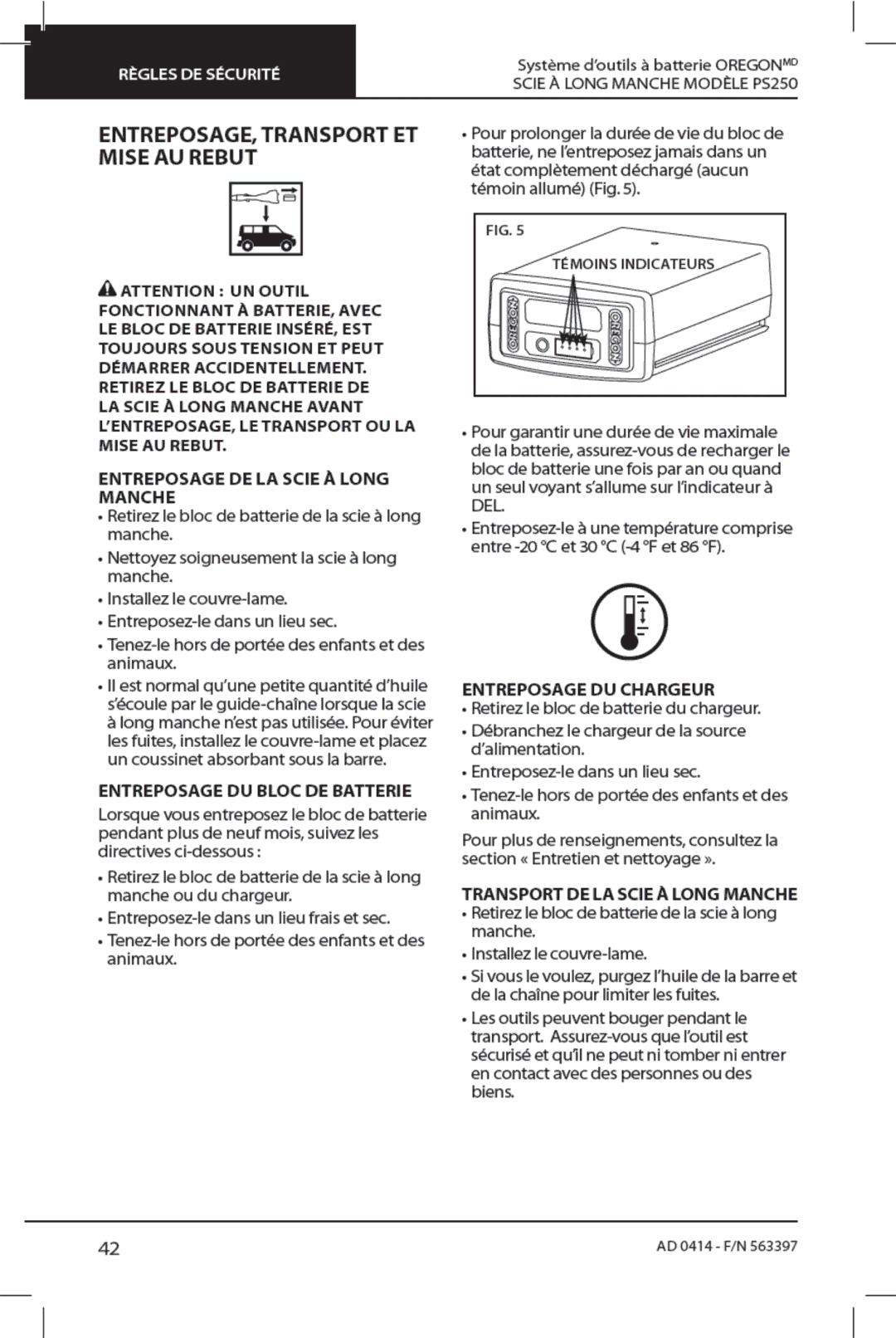 Oregon PS250 manual 