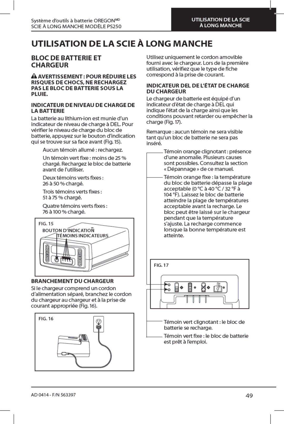 Oregon PS250 manual 