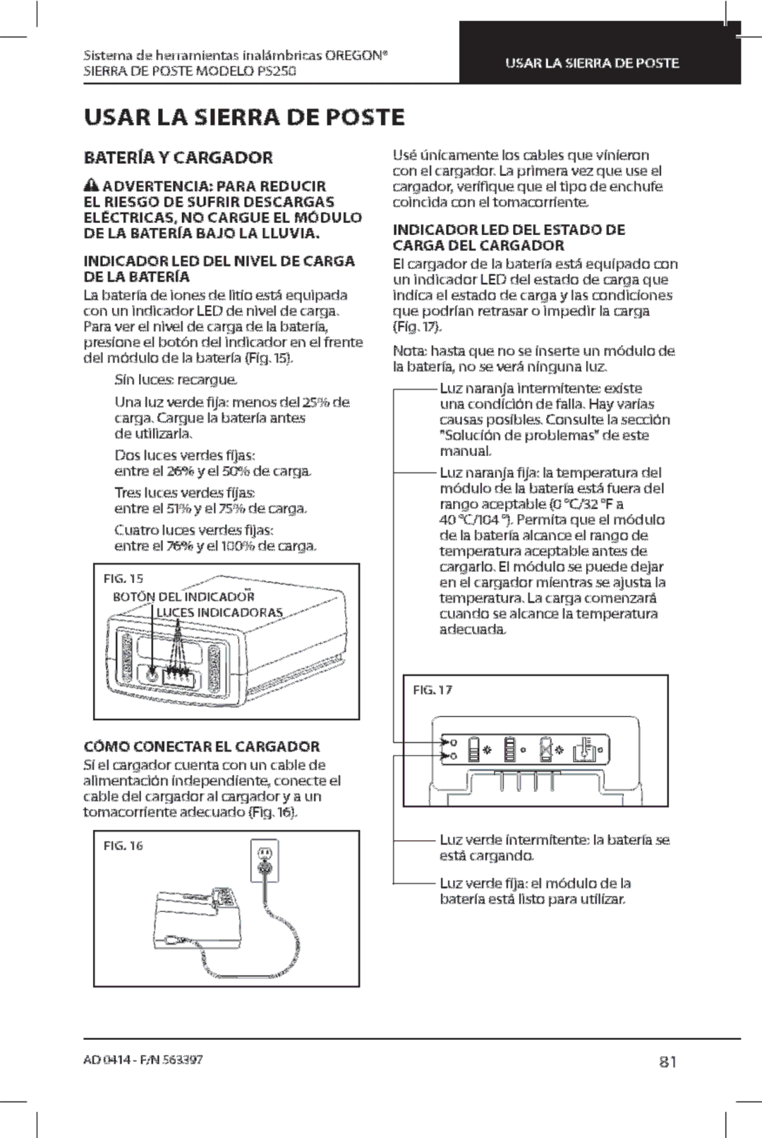 Oregon PS250 manual 