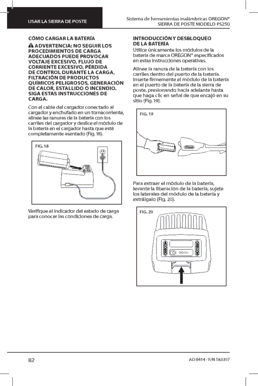 Oregon PS250 manual 