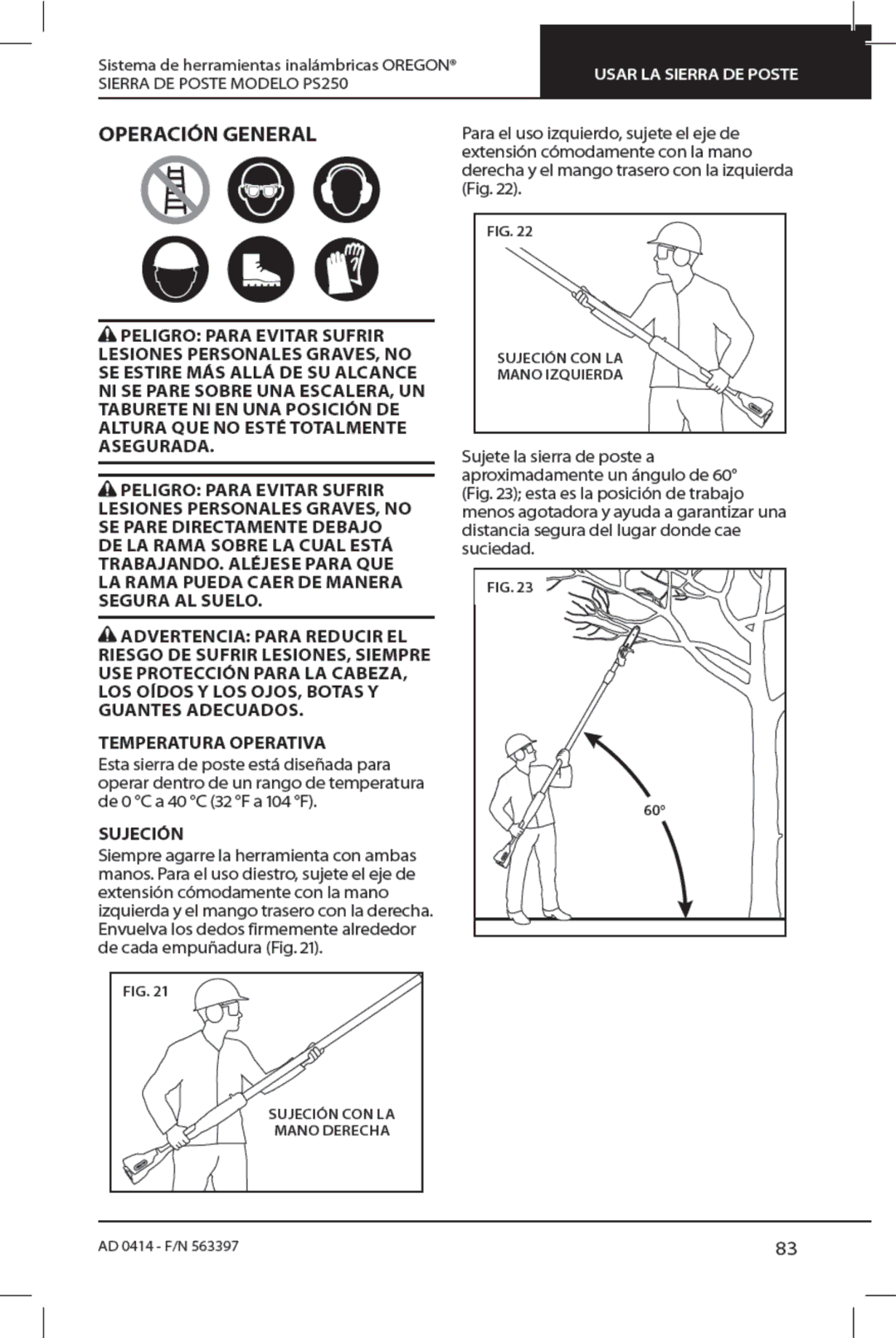 Oregon PS250 manual 