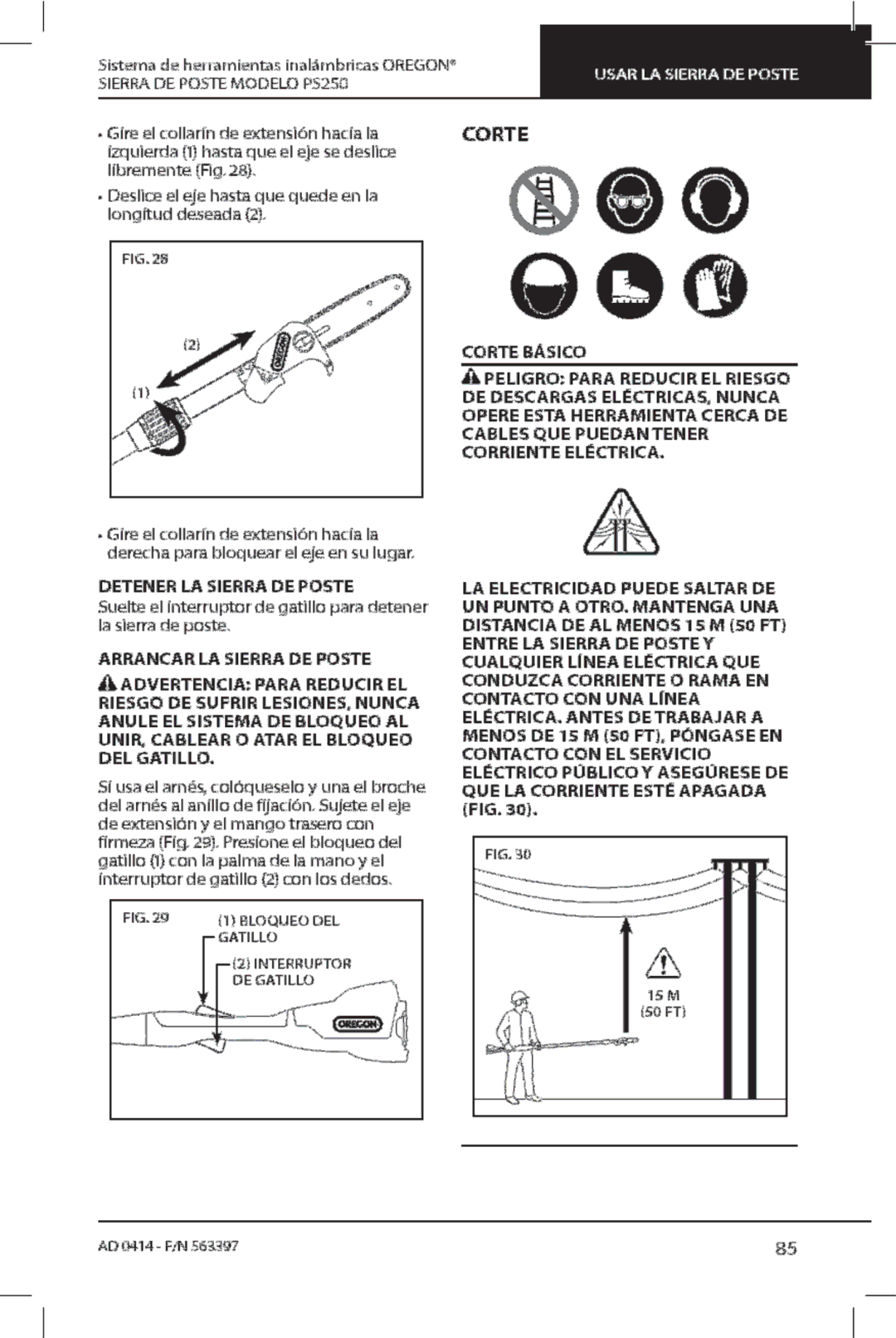 Oregon PS250 manual 