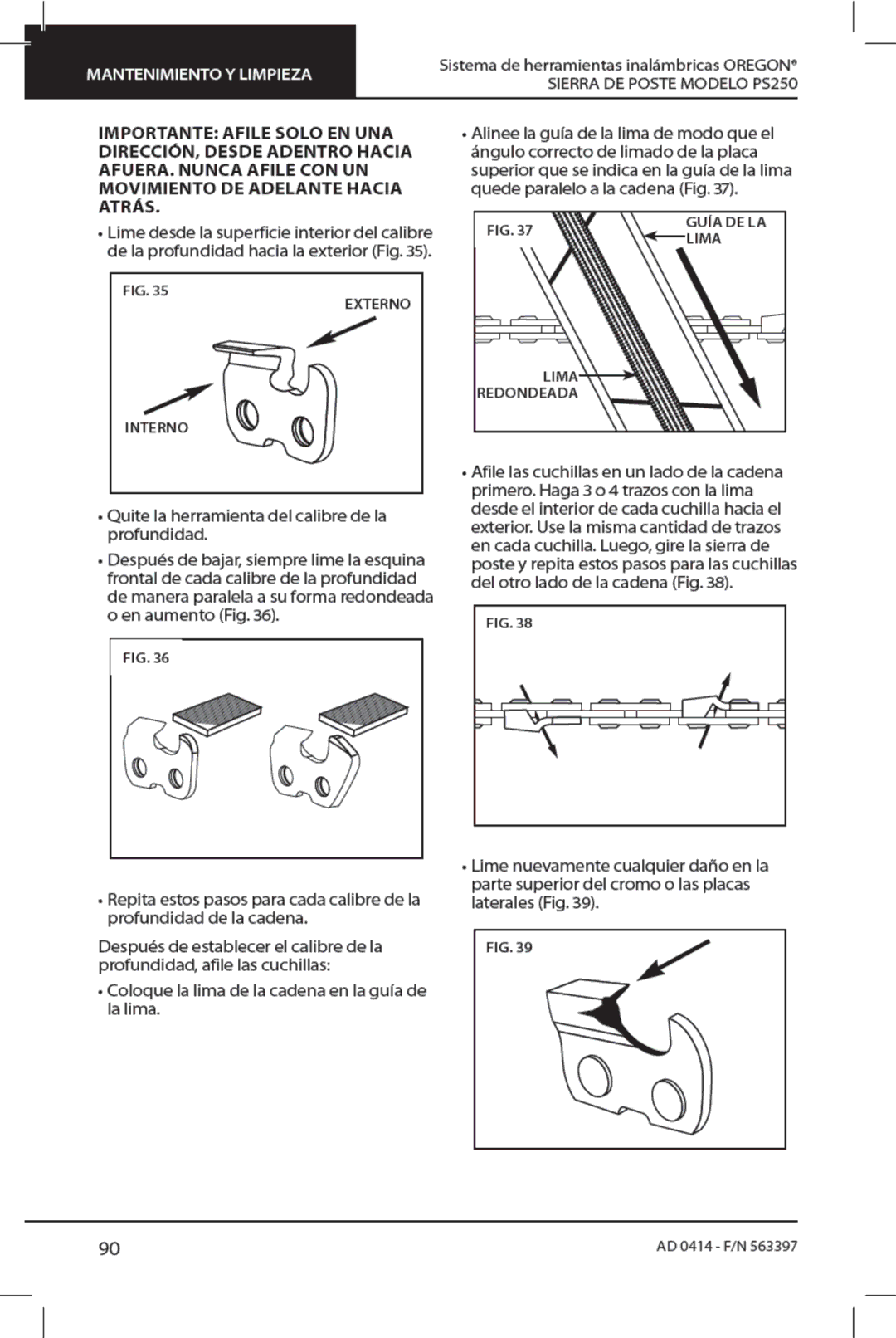 Oregon PS250 manual 