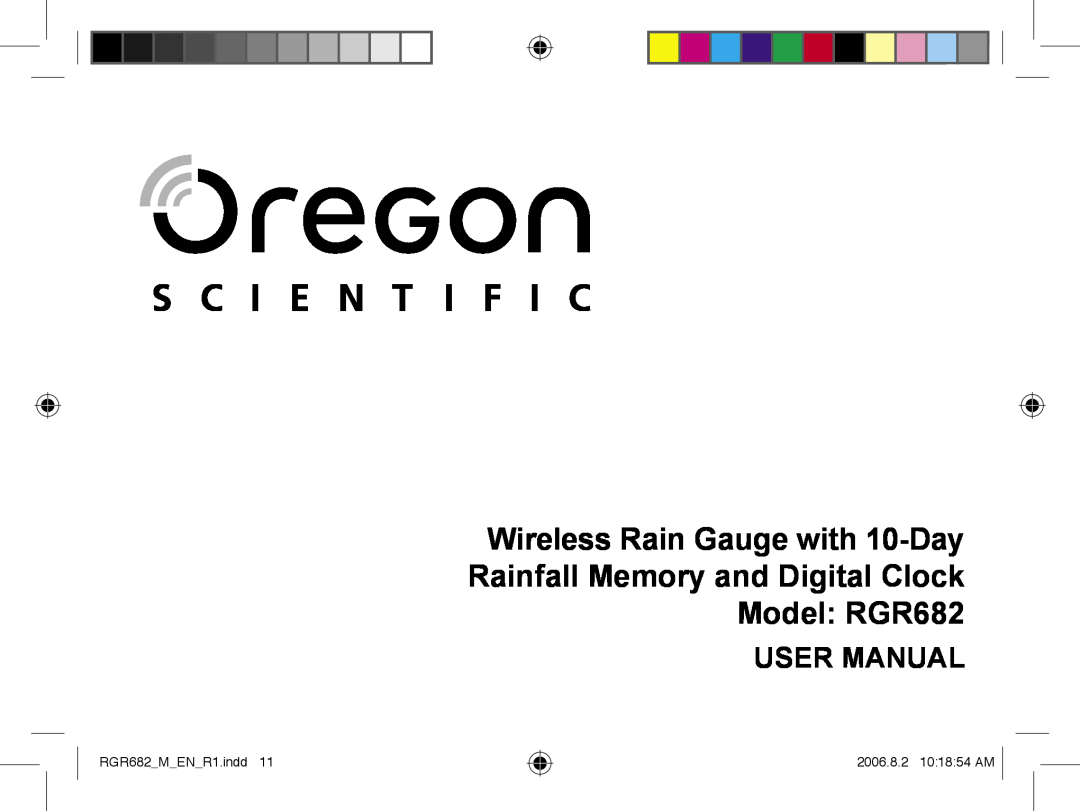 Oregon user manual User Manual, RGR682MENR1.indd, 2006.8.2 101854 AM 