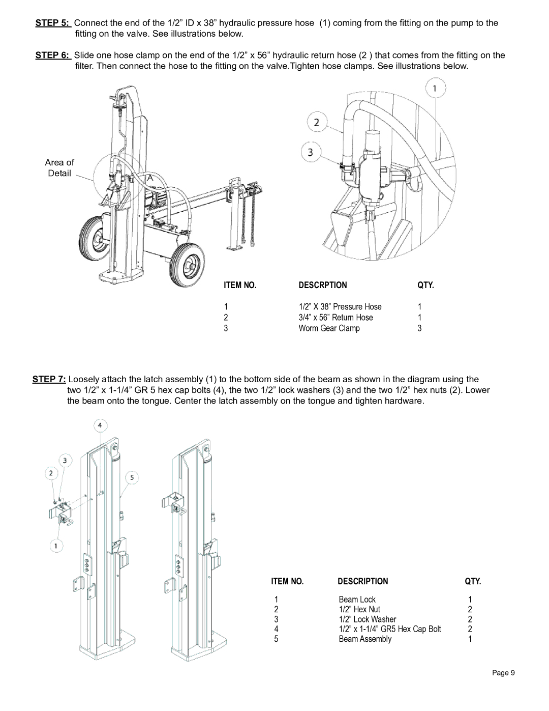 Oregon S402022H0/S402022K0 owner manual Item no Descrption QTY 