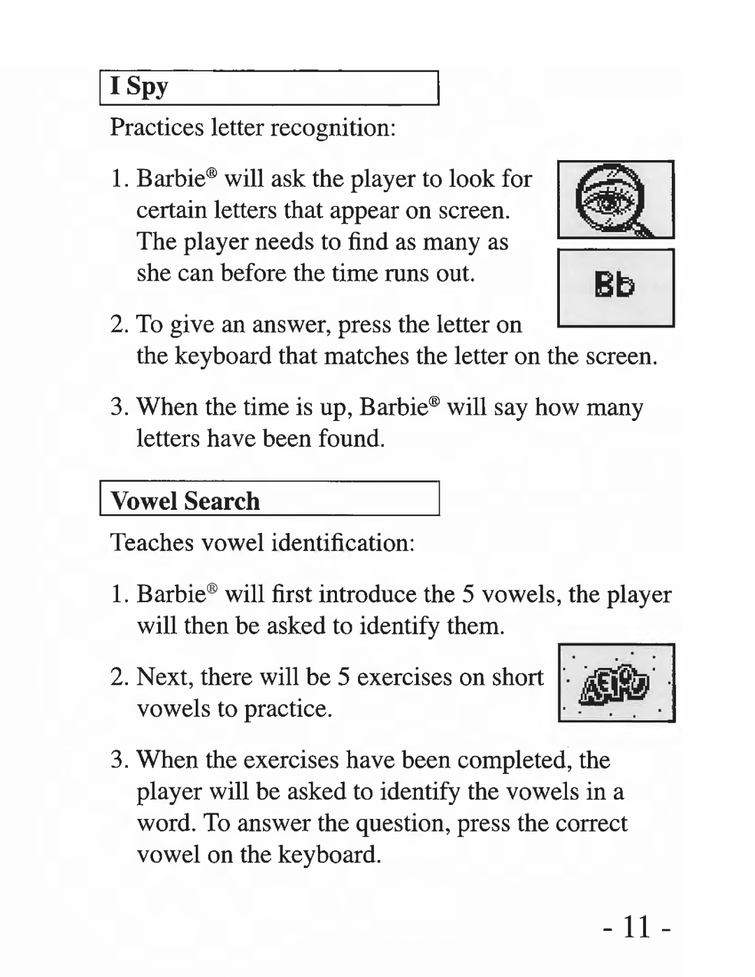 Oregon Scientific 300102544-00001-10, Barbie B-Brite Learning Laptop manual 