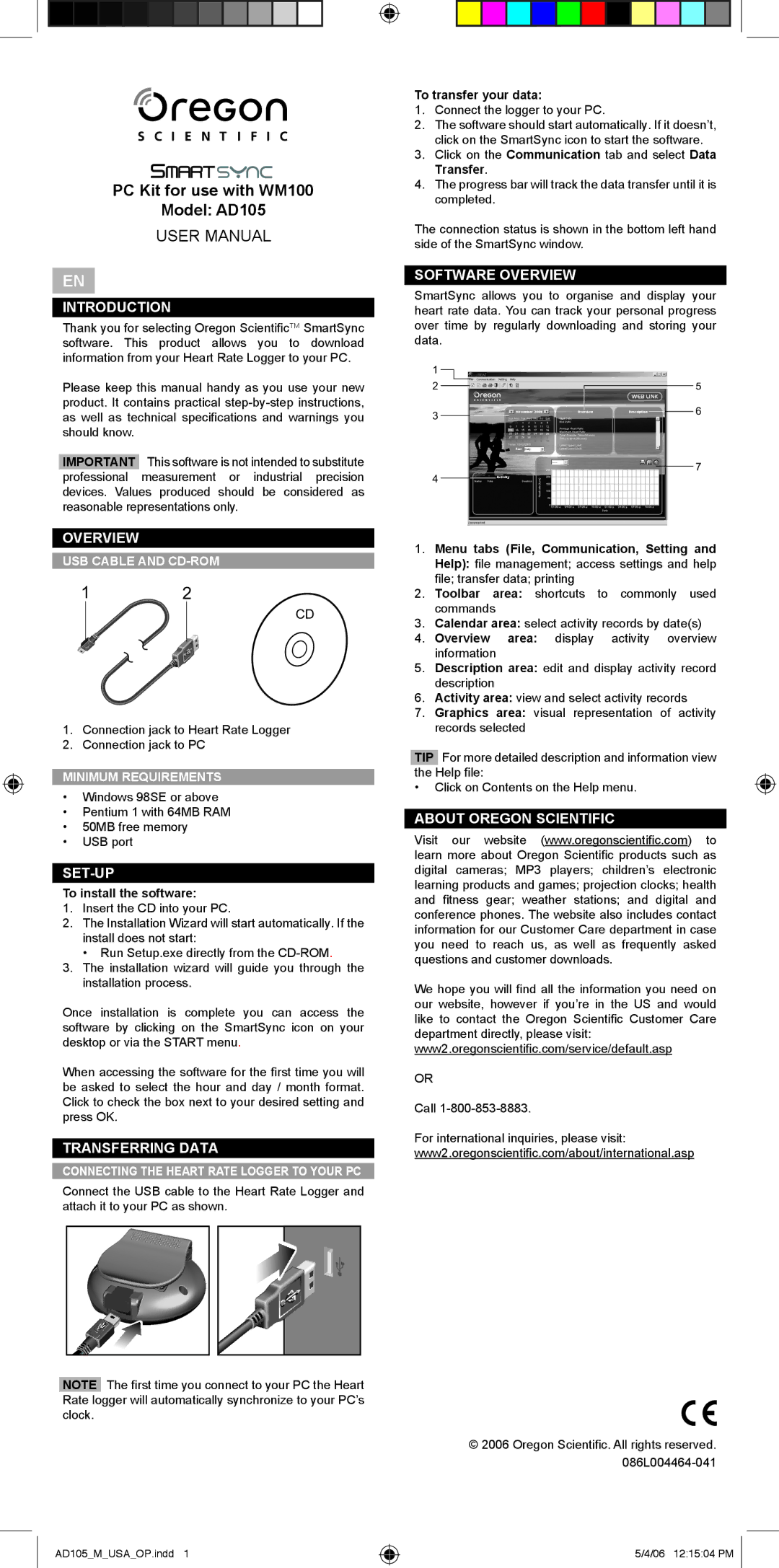 Oregon Scientific AD105 user manual Introduction, Set-Up, Transferring Data, Software Overview 