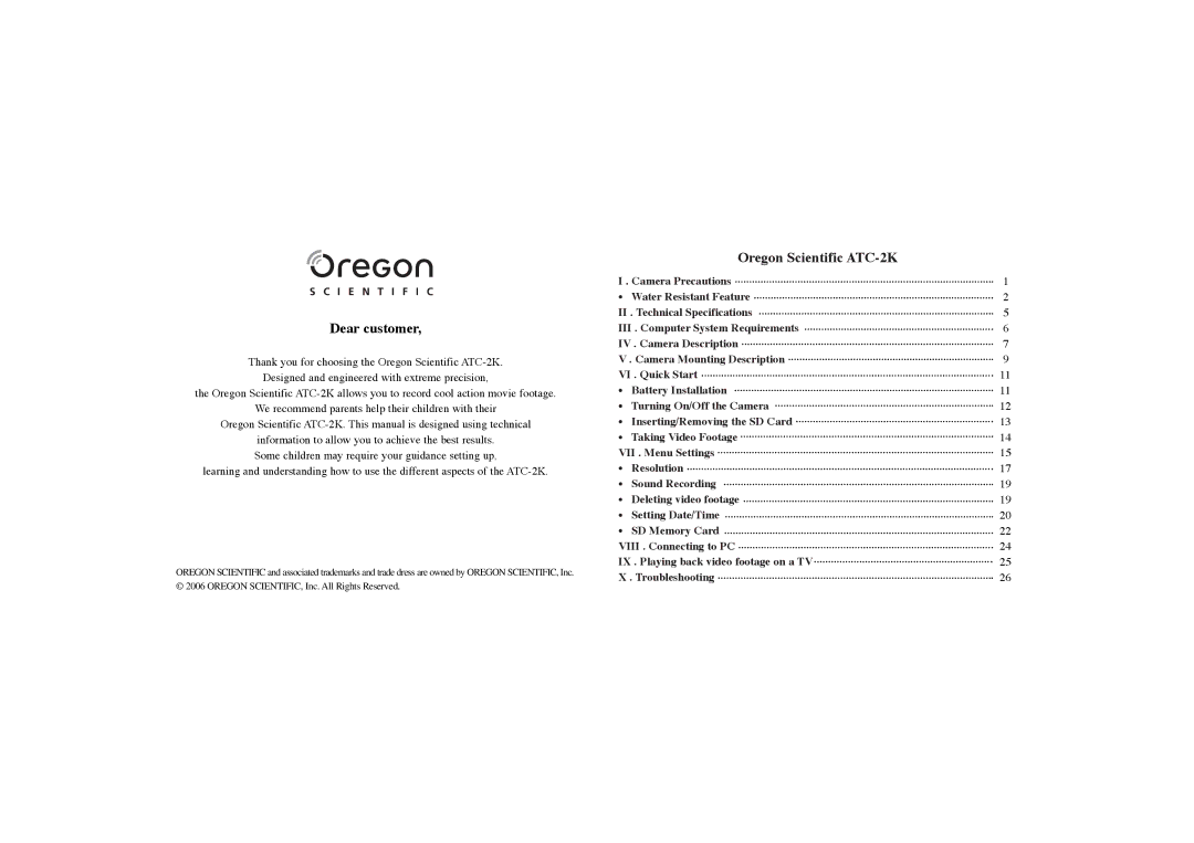 Oregon Scientific atc-2k manual Oregon Scientific ATC-2K 