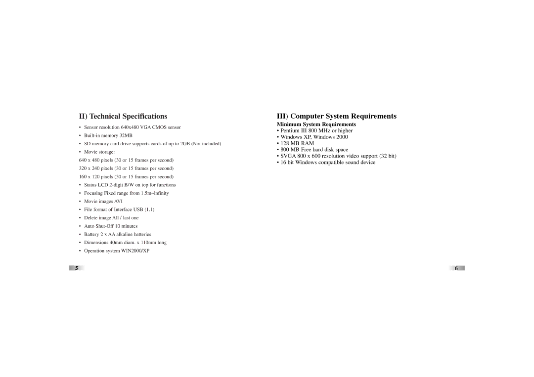 Oregon Scientific atc-2k manual III Computer System Requirements, Minimum System Requirements 