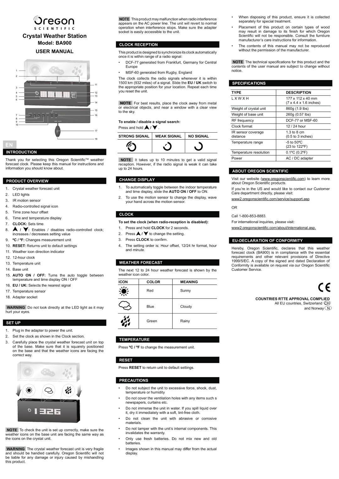 Oregon Scientific BA900 manual $#!%%, +# $, $$%$ # 