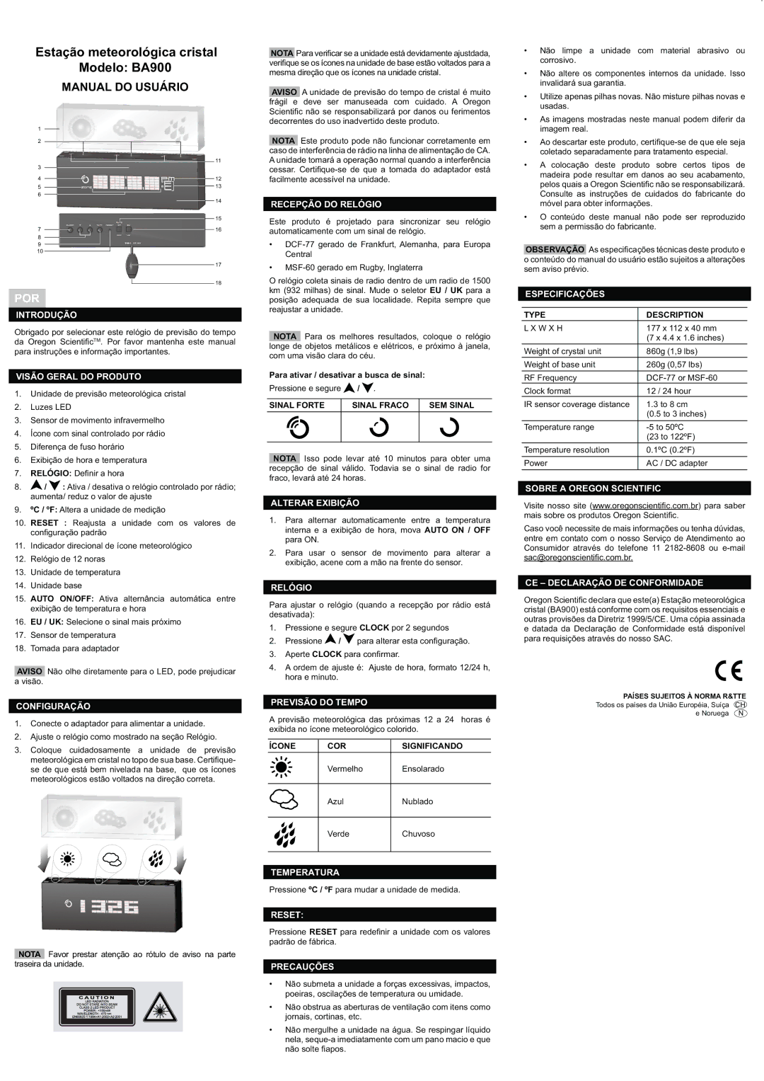 Oregon Scientific BA900 manual #$#, $Pq#C, $% Q#!$, $Ps, $ Ps, #Pq# ## 