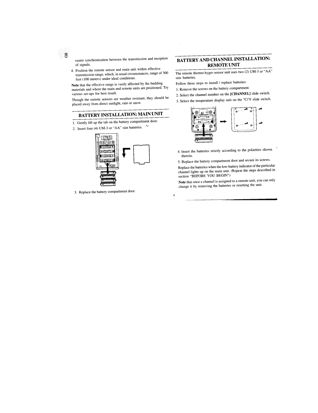 Oregon Scientific BAR122HGLA manual 