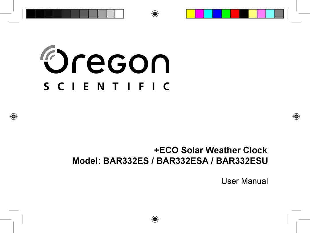 Oregon Scientific BAR332ESA, BAR332ESU user manual 