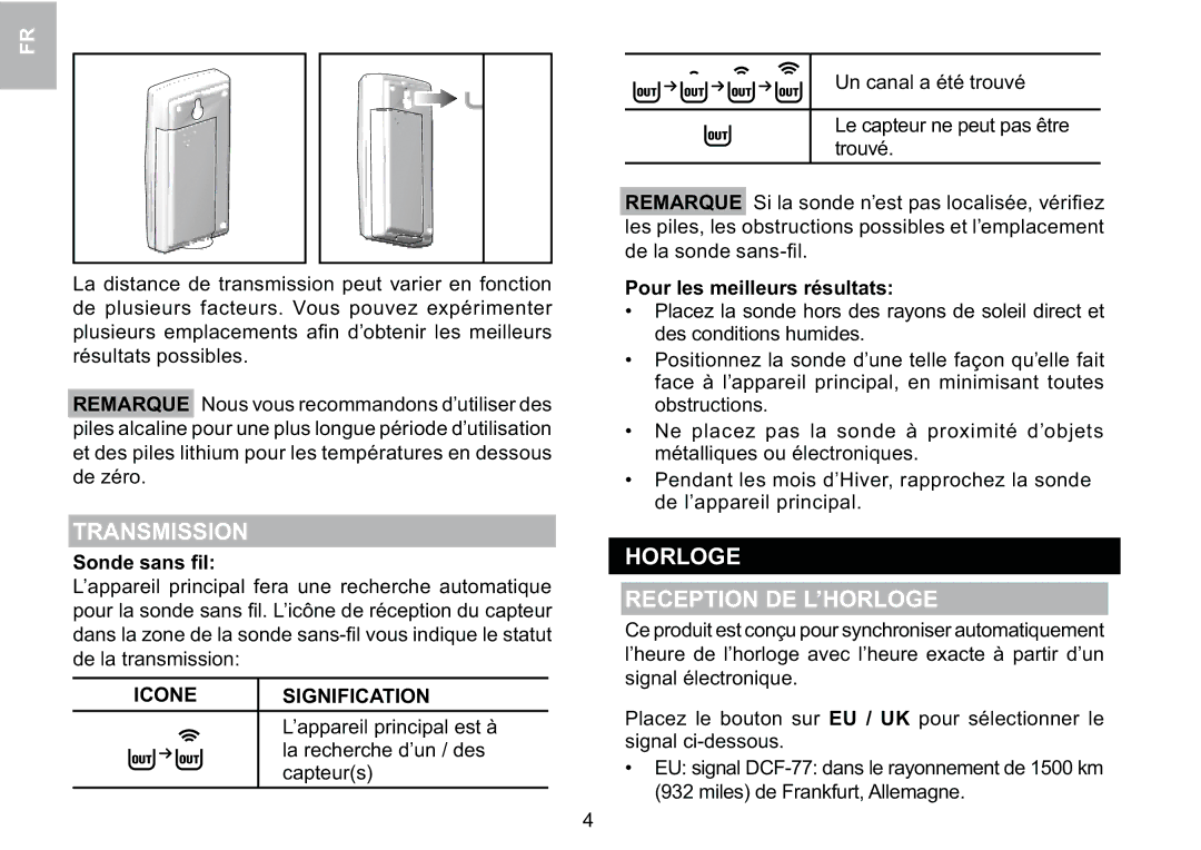 Oregon Scientific BAR339P manual 