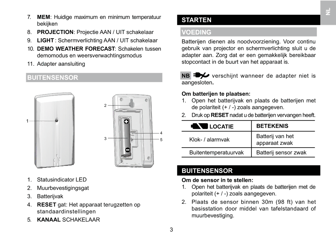 Oregon Scientific BAR339P manual = %*//$DB& ? &%//$DB& 8 7,.% 