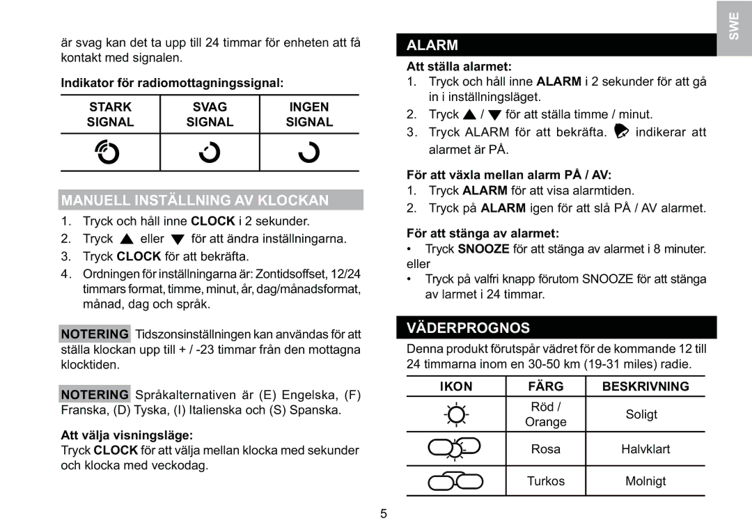 Oregon Scientific BAR339P manual 922, 9W7, $T$T, $TAg9, Vt$ 