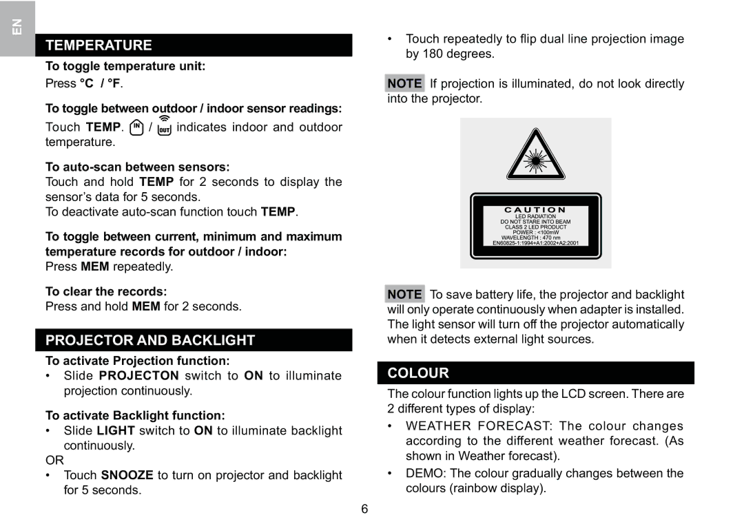 Oregon Scientific BAR339P manual =72, @!A, $-8 