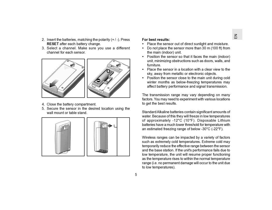 Oregon Scientific BAR386 user manual For best results 