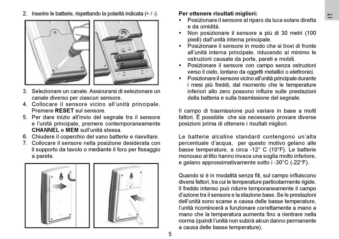 Oregon Scientific 086L004438-013, BAR388HG user manual Per ottenere risultati migliori 