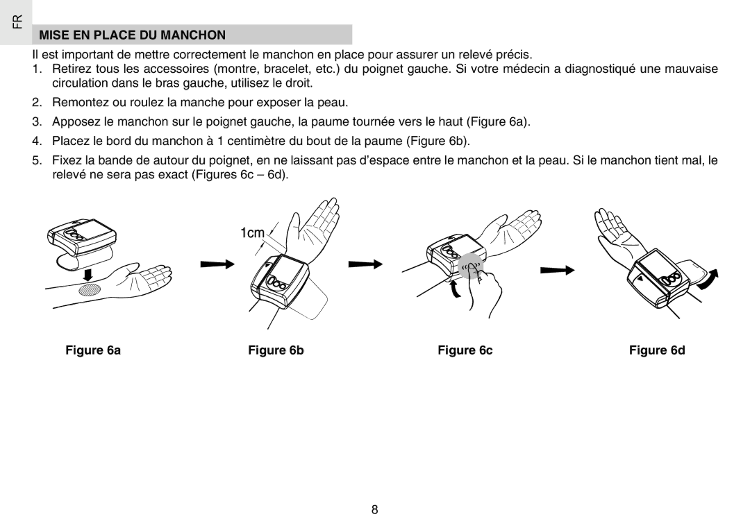 Oregon Scientific BPW120 user manual Mise EN Place DU Manchon 