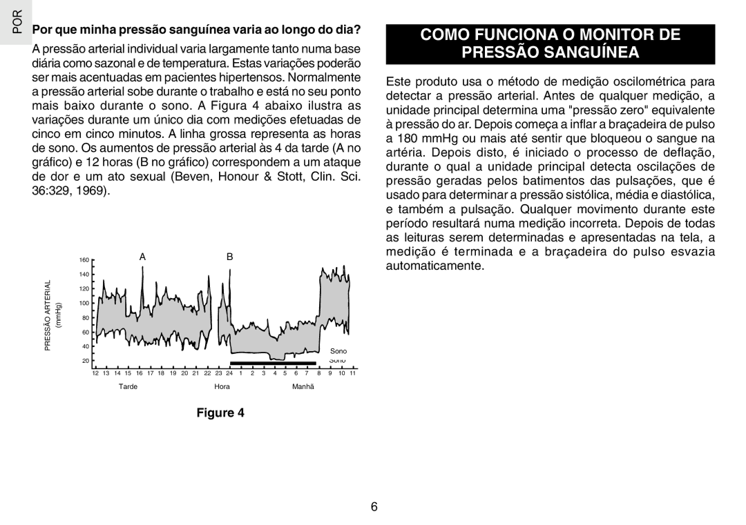 Oregon Scientific BPW120 user manual Pressão Sanguínea 