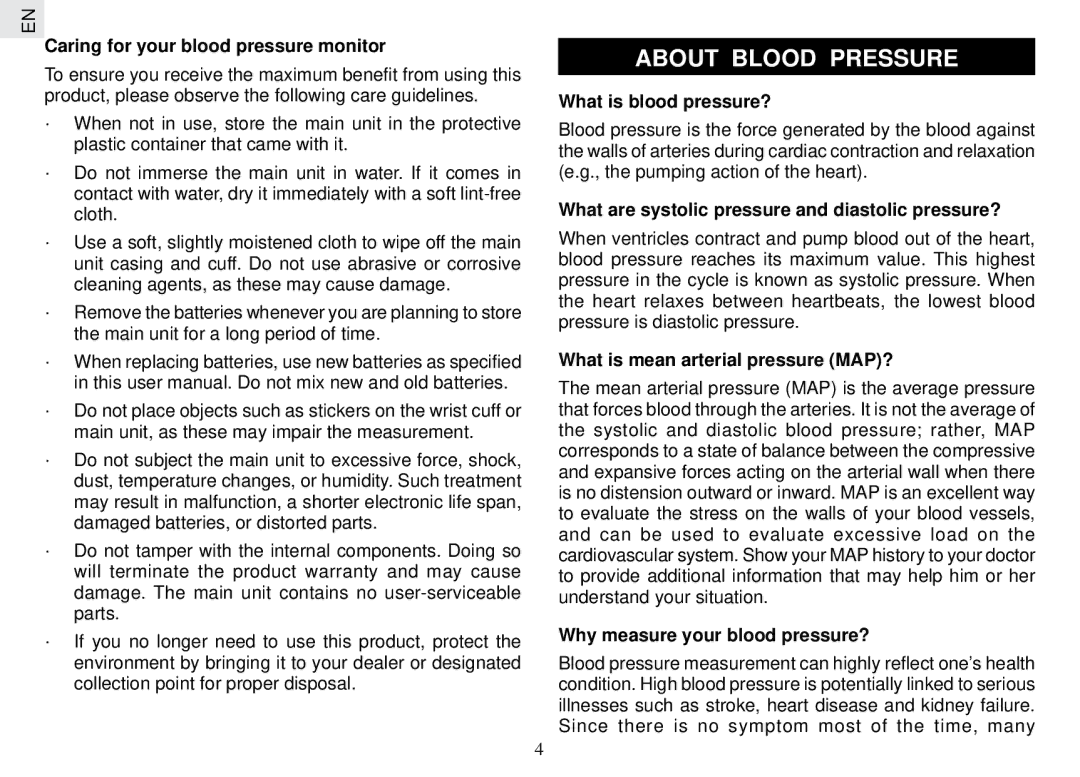 Oregon Scientific BPW129 user manual About Blood Pressure 