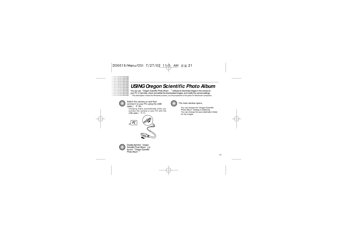 Oregon Scientific DS6618 user manual Using Oregon Scientific Photo Album, Main window opens 