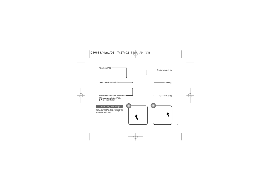 Oregon Scientific DS6618 user manual Attaching the Strap 