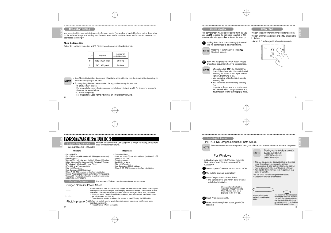 Oregon Scientific DS6628 user manual PC Software Instructions, For Windows 