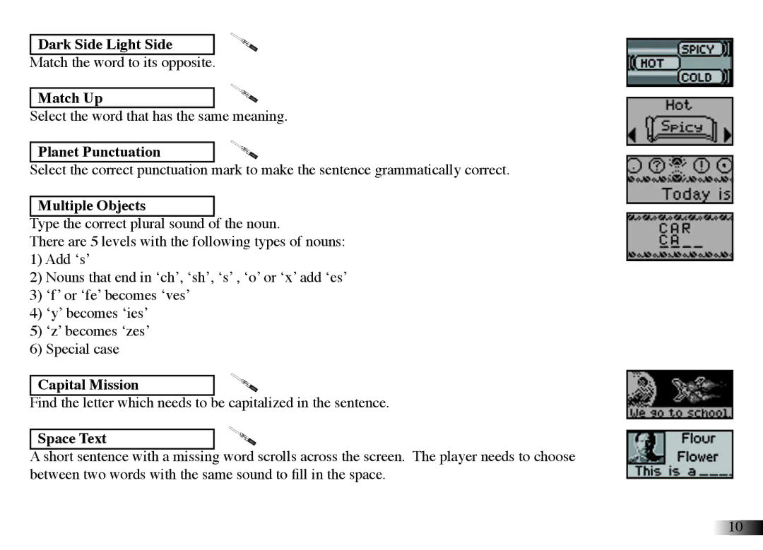 Oregon Scientific DV33 Dark Side Light Side, Match Up, Planet Punctuation, Multiple Objects, Capital Mission, Space Text 