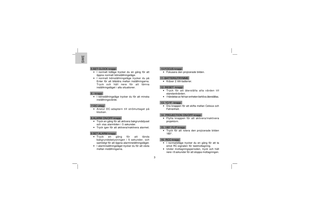 Oregon Scientific EW96 user manual Batteriutrymme 