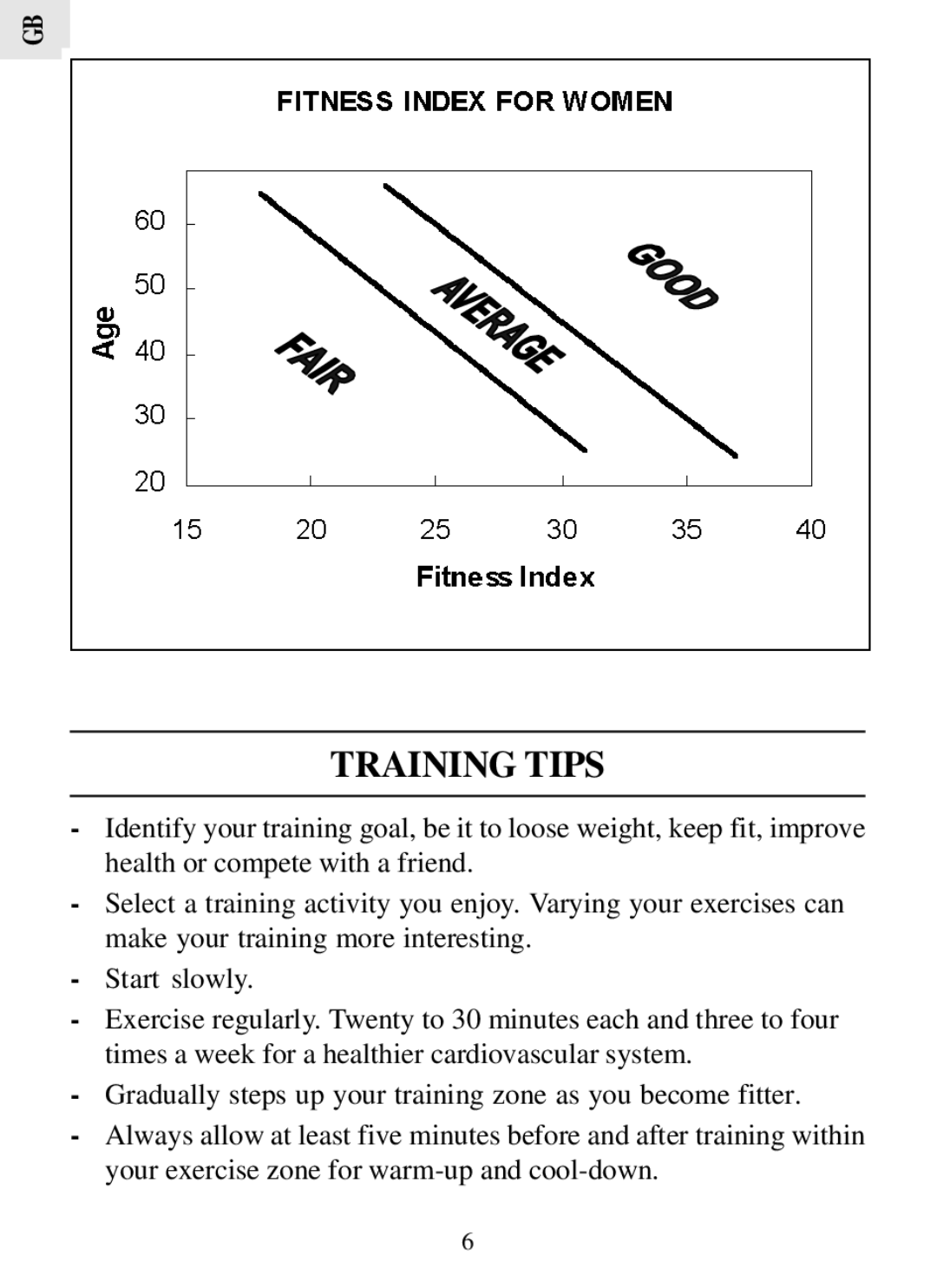 Oregon Scientific HR308 user manual Training Tips 