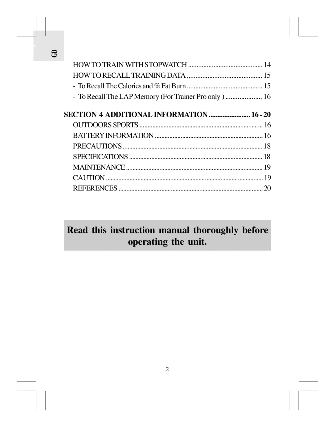 Oregon Scientific HR318 user manual Operating the unit 