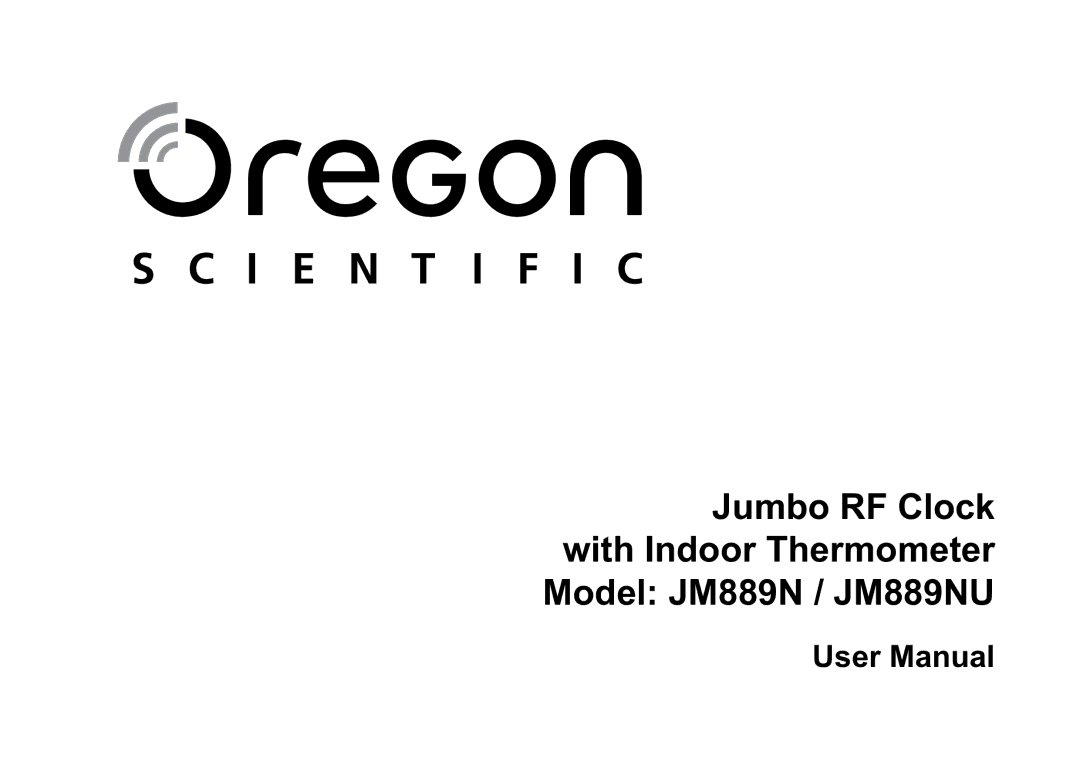 Oregon Scientific JM889N user manual 