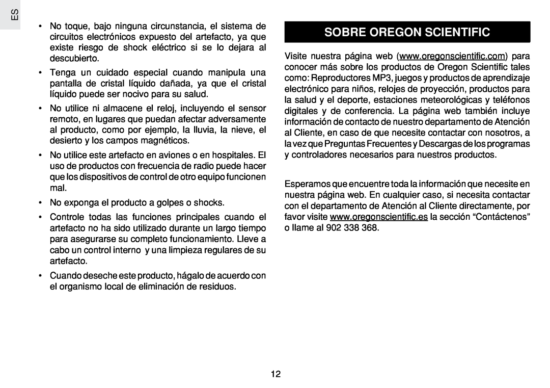 Oregon Scientific JM889N user manual Sobre Oregon Scientific 