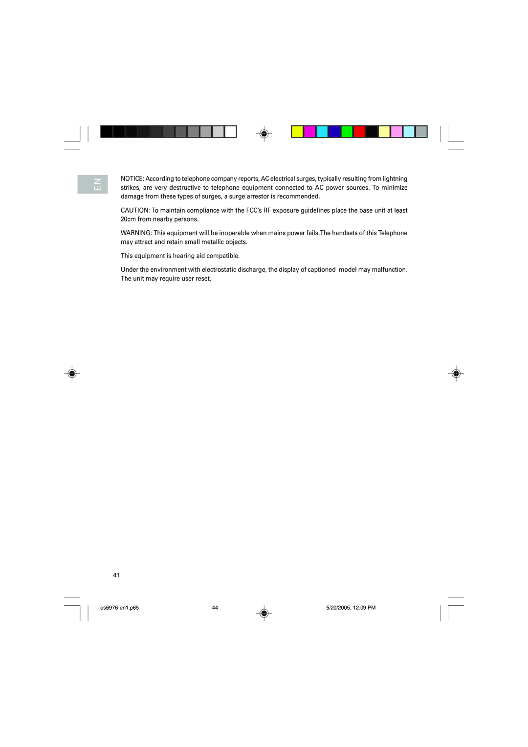 Oregon Scientific OS6976 user manual Os6976-en1.p65 20/2005, 1209 PM 