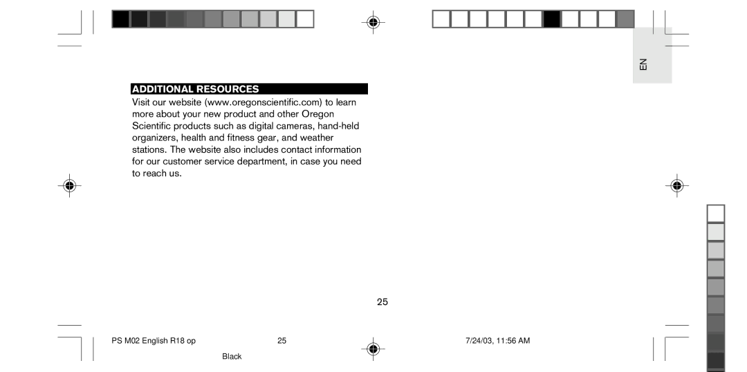 Oregon Scientific PS-M02U user manual Additional Resources 