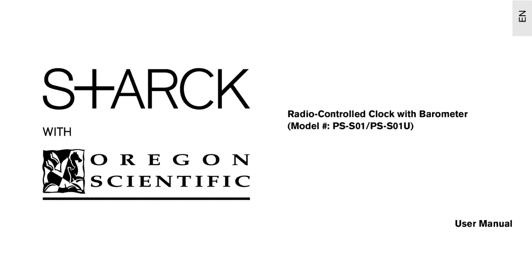 Oregon Scientific user manual Radio-Controlled Clock with Barometer Model # PS-S01/PS-S01U 