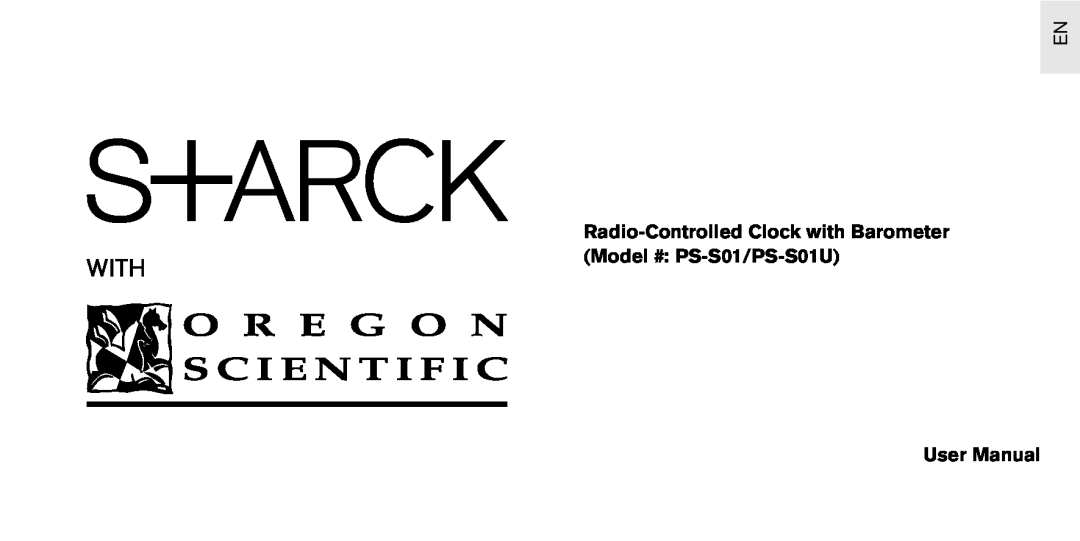 Oregon Scientific user manual Radio-Controlled Clock with Barometer Model # PS-S01/PS-S01U, User Manual 