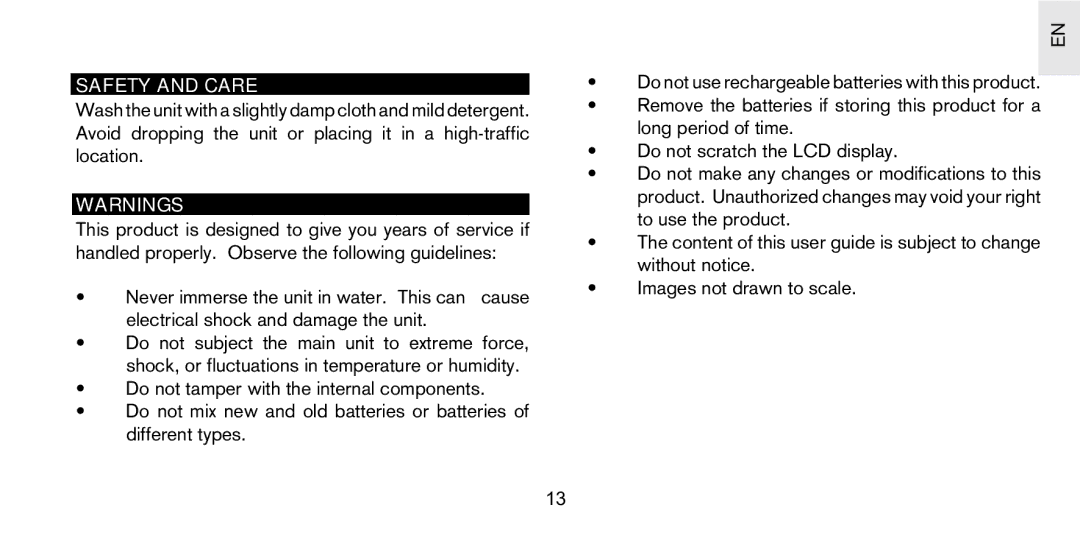 Oregon Scientific PS-S03U user manual Safety and Care, Electrical shock and damage the unit 