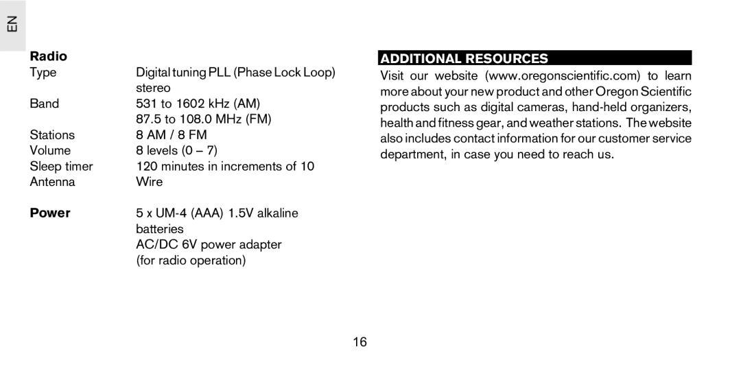 Oregon Scientific PS-S03U user manual Additional Resources 